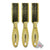 Pack of 3 Babyliss Pro Barberology Fade & Blade Cleaning Brush -Gold