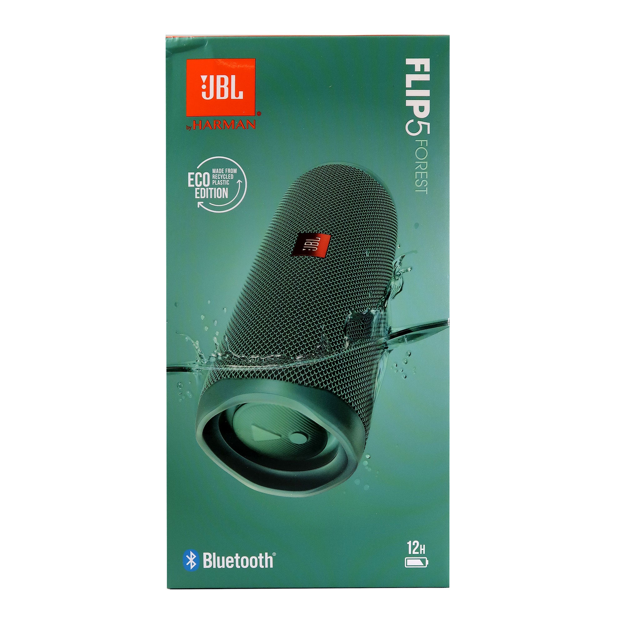 JBL Flip 5 Waterproof Bluetooth Speaker (Green, Eco Edition