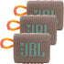 3 Units JBL Go 3 Portable Waterproof Wireless Outdoor Bluetooth Speaker Grey