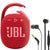JBL Clip 4 Portable Bluetooth Speaker Red with JBL T110 in Ear Headphones