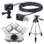 Zoom ECM-6 19.7' Extension Cable with Action Camera Mount  + Zoom XYH-6 - X/Y Microphone Capsule + Tall Tripod