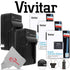 Three VIVITAR VIV-CB-11LH Battery and Two Battery Charger for Canon NB-11L/NB-11LH (Canon Powershot SX410 IS, SX400 IS, ELPH 170 IS, 340 HS 320)