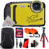 Fujifilm Finepix XP140 16.4MP Waterproof Shockproof Digital Camera Yellow + Essential Accessory Kit