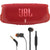 JBL Charge 5 Bluetooth Speaker with Powerbank (Red) with JBL T110 in Ear Headphones