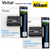 2 Vivitar EN-EL15 Replacement Batteries with Cleaning Cloth for Nikon Digital SLRs D7500 D7200 D7100 D800 D750