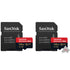 SanDisk Extreme Pro Memory Card 128GB Micro SDXC UHS-I U3 A2 V30 Micro SD Card with Adapter x2