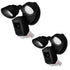 2X Ring Floodlight Camera Motion-Activated HD Security Cam Two-Way Talk and Siren Alarm, Black, Works with Alexa