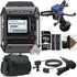 Zoom F1-LP 2-Input / 2-Track Portable Digital Handy Multitrack Field Recorder with Lavalier Microphone + Zoom XYH-6 - X/Y Microphone Capsule + Zoom SMF-1 Shock Mount + Zoom ECM-6 19.7' Extension Cable + 32GB MicroSD Card + AAA Batteries + Case