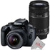 Canon EOS 3000D Rebel T100 18MP Digital SLR Camera with 18-55mm and Canon 55-250 IS II Lens
