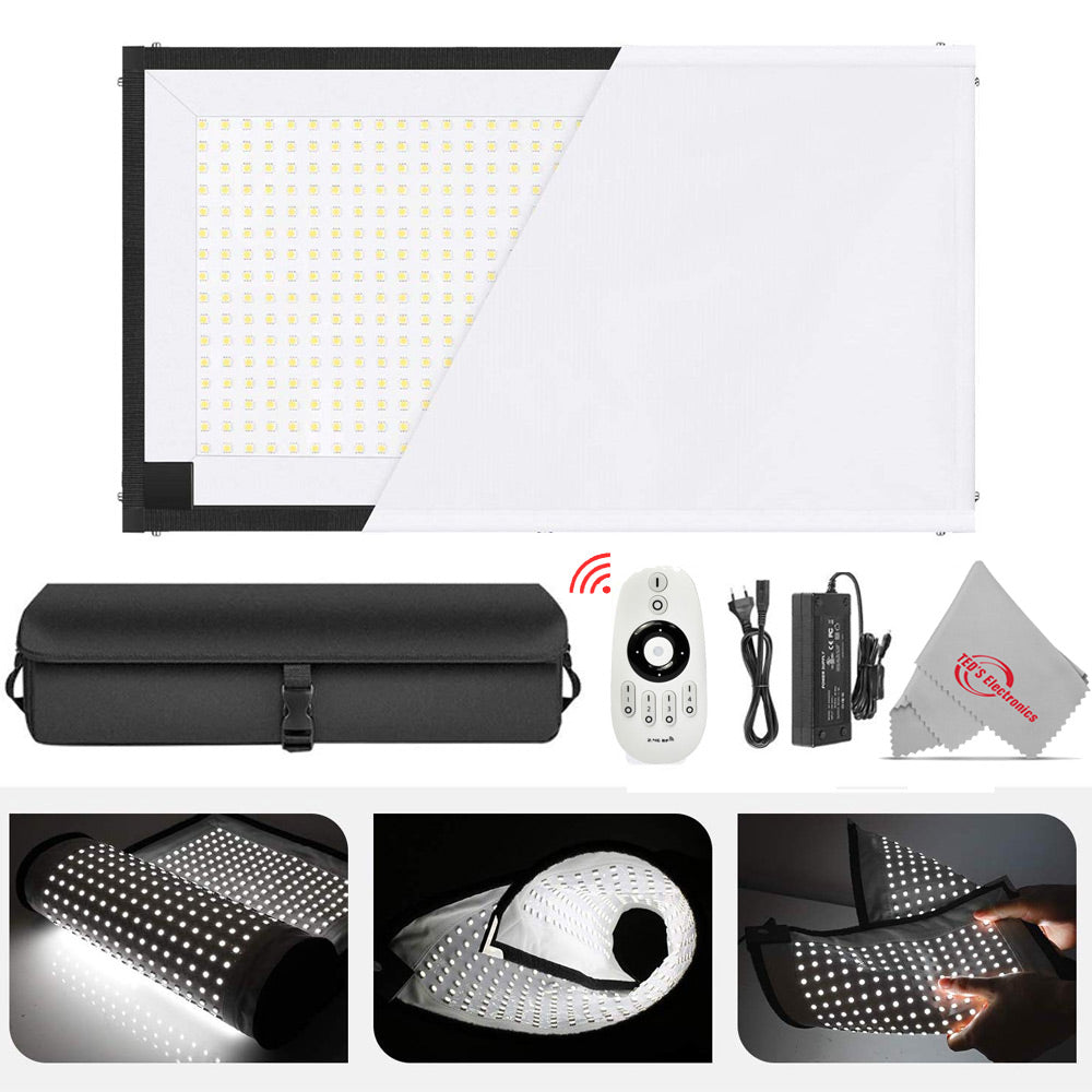 Folded Led Mat Vivitar Fabric LED Light Panel Roll Up Flexible Compact Mat with Diffu ...