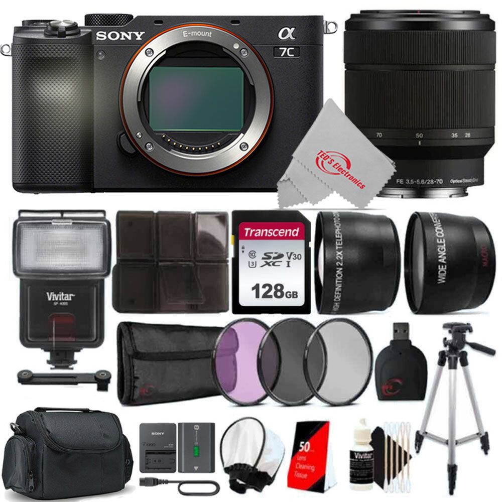 Sony Alpha a7C 24.2MP Full-Frame Mirrorless Digital Camera with Sony 2 ...