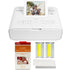 Canon Selphy CP1300 Photo Printer White with Canon RP-108 Color Ink and Paper Set