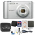 Sony Cyber-shot DSC-W800 20.1MP Digital Camera 5x Optical Zoom Silver with Accessory Kit