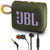JBL Go 3 Portable Bluetooth Speaker Green with JBL T110 in Ear Headphones