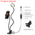 Selfie Ring Light with Cell Phone Holder for Live Stream Makeup,3 Color Modes, 360 ° Flexible Goose neck with Desk Clamp Clip