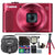 Canon PowerShot SX620 HS 20.2MP Digital Camera Red with LED Video Light and Accessory Kit