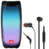 JBL Pulse 4 Portable Waterproof Bluetooth Speaker (Black) with JBL T110 in Ear Headphones