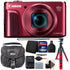 Canon PowerShot SX720 20.3MP Digital Camera Red with Accessory Bundle