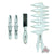 Babyliss PRO Complete Industrial Barbers' Best Accessory Set Includes Apron, Neck Strips, Combs, Brushes and Clips Silver
