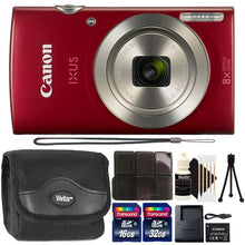 Canon IXUS 185 / ELPH 180 20MP Digital Camera Red with Flexible Tripod
