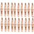 Pack of 10 BabylissPro Barberology 2 PC Sectioning Clips -Rose Gold