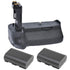 Vivitar VIV-PG-5DMIV BG-E20 Battery Grip for Canon EOS 5D Mark IV DSLR Camera + Two  Replacement Battery for Canon LP-E5