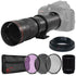 Vivitar 420-800mm f/8.3 Telephoto Zoom Lens +  67mm UV/CPL/FLD Filter Kit for Nikon D850, D810, D800, D750, D700, D610, D3100, D3200, D3300, D3400, D5100, D5200, D5300, D5500, D5599