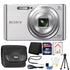 Sony DSC-W830 20.1MP Digital Camera (Silver) with Accessories
