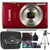 Canon IXUS 185 / ELPH 180 20.0MP Digital Camera 8x Optical Zoom Red with 24GB Accessory Kit