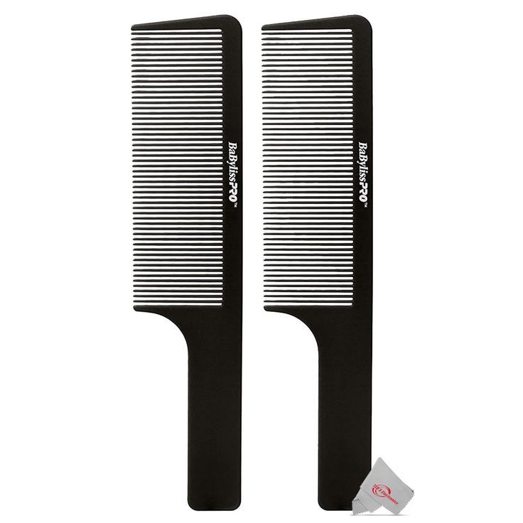 Two Pieces BaBylissPRO Barberology 9 Inch Clipper Comb Black