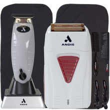 Andis T-Outliner Cordless Professional Trimmer 74055 with Andis Profoil Professional Titanium Foil Shaver 17235 and BaByliss 4 Barbers Essential Barber Kit BBARBKIT
