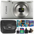 Canon PowerShot IXUS 185 / Elph 180 20MP Ultra Slim Camera Silver with Kids Photo Editing aCollection Accessory Bundle