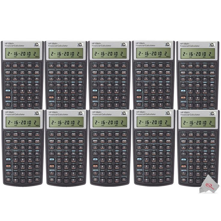 Ten Pcs HP 10bII+ Financial Calculator Black – The Teds Store