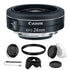 Canon EF-S 24mm f/2.8 STM Lens with Accessory Kit for Canon EOS Rebel T5 , T5i , T6 , T6i and T7i