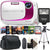 Fujifilm Finepix Z35 10MP Digital Camera (Pink / White) with Young Pros Bundle