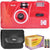 Kodak M38 35mm Film Camera (Flame Scarlet) with GOLD 200 Color Negative Film Best Basic Gift