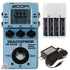 ZOOM MS-70CDR MULTI STOMP Guitar Effect Pedal +  Zoom AD-16A/D AC Adapter For Zoom Effects Pedals  + Rechargeable Battery and Charger