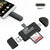 VidPro USB 2.0 Type-C MicroSD and SD Card Reader with 2 Micro SD and SDHC Memory Cards