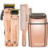BaByliss Pro Limited Edition LO-PROFX High-Performance Clipper & Trimmer Gift Set Rose Gold with Double Foil Shaver and Comb Set