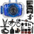 Vivitar DVR783HD Waterproof Action Video Camcorder Blue with Top Value Kit
