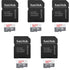 5 Packs SanDisk  128GB Ultra UHS-I microSDHC Memory Card with SD Adapter