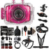Vivitar DVR781HD 720P HD Waterproof Action Video Camera Camcorder Pink with Deluxe Bundle