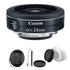 Canon EF-S 24mm f/2.8 STM Lens with Accessory Bundle for Canon Digital SLR Cameras 