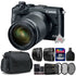 Canon EOS M6 24.2MP Mirrorless Digital Camera Black with 18-150mm Lens Top Accessory Kit