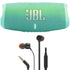 JBL Charge 5 Portable Bluetooth Speaker Teal with JBL T110 in Ear Headphones
