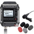 Zoom F1-LP 2-Input / 2-Track Portable Digital Handy Multitrack Field Recorder with Lavalier Microphone +  Zoom WSL-1 Windscreen for LMF-1 / LMF-2 Lavalier Microphone