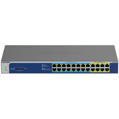 NETGEAR 24-Port Gigabit Ethernet Unmanaged PoE Switch (GS524UP) - with 8 x PoE+ and 16 x PoE++ @ 480W, Desktop/Rackmount, and ProSAFE Lifetime Protection