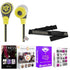 JLAB Diego Earbuds Yellow with Mic and Control Button with Garmin HRM-DUAL Heart Rate Monitor