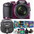 Nikon Coolpix B500 16MP Digital Camera Plum with Photo Editing and Kids Scrapbooking Collection Software Accessory Kit