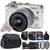 Canon EOS M6 24.2MP Mirrorless Digital Camera White with 15-45mm Lens + Top Acccessory Kit